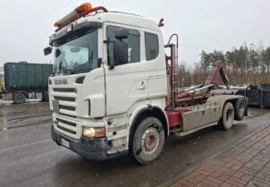Scania R480 koukkuauto Hiab 20t multilift laitteella